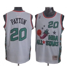 Men's Mitchell and Ness Oklahoma City Thunder #20 Gary Payton Swingman White 1996 All Star Throwback NBA Jersey