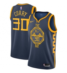 Women's Nike Golden State Warriors #30 Stephen Curry Swingman Navy Blue NBA Jersey - City Edition