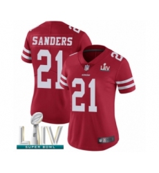 Women's San Francisco 49ers #21 Deion Sanders Red Team Color Vapor Untouchable Limited Player Super Bowl LIV Bound Football Jersey