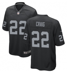 Men's Las Vegas Raiders #22 Roger Craig Nike Black Vapor Limited Jersey