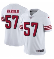 Men's Nike San Francisco 49ers #57 Eli Harold Limited White Rush Vapor Untouchable NFL Jersey