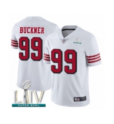 Men's San Francisco 49ers #99 DeForest Buckner Limited White Rush Vapor Untouchable Super Bowl LIV Bound Football Jersey