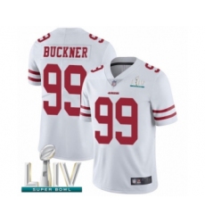Men's San Francisco 49ers #99 DeForest Buckner White Vapor Untouchable Limited Player Super Bowl LIV Bound Football Jersey