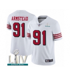Youth San Francisco 49ers #91 Arik Armstead Limited White Rush Vapor Untouchable Super Bowl LIV Bound Football Jersey