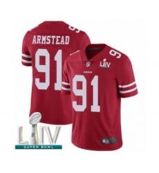 Youth San Francisco 49ers #91 Arik Armstead Red Team Color Vapor Untouchable Limited Player Super Bowl LIV Bound Football Jersey