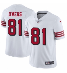 Men's Nike San Francisco 49ers #81 Terrell Owens Limited White Rush Vapor Untouchable NFL Jersey