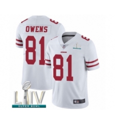 Youth San Francisco 49ers #81 Terrell Owens White Vapor Untouchable Limited Player Super Bowl LIV Bound Football Jersey