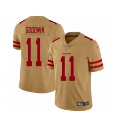 Women's San Francisco 49ers #11 Marquise Goodwin Limited Gold Inverted Legend Football Jersey
