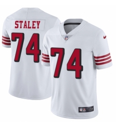 Youth Nike San Francisco 49ers #74 Joe Staley Limited White Rush Vapor Untouchable NFL Jersey