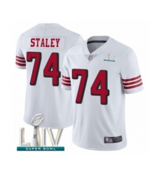 Youth San Francisco 49ers #74 Joe Staley Limited White Rush Vapor Untouchable Super Bowl LIV Bound Football Jersey
