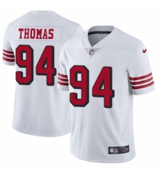 Men's Nike San Francisco 49ers #94 Solomon Thomas Limited White Rush Vapor Untouchable NFL Jersey