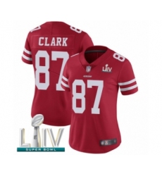 Women's San Francisco 49ers #87 Dwight Clark Red Team Color Vapor Untouchable Limited Player Super Bowl LIV Bound Football Jersey