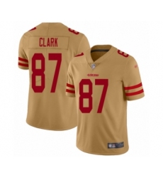 Youth San Francisco 49ers #87 Dwight Clark Limited Gold Inverted Legend Football Jersey