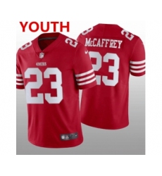 Youth San Francisco 49ers #23 Christian McCaffrey Red 2022 Vapor Untouchable Stitched Jersey
