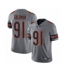 Youth Chicago Bears #91 Eddie Goldman Limited Silver Inverted Legend Football Jersey