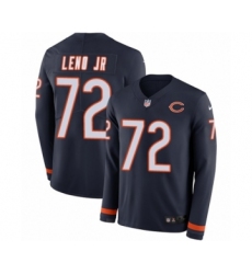 Youth Nike Chicago Bears #72 Charles Leno Limited Navy Blue Therma Long Sleeve NFL Jersey