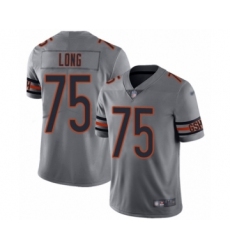 Women's Chicago Bears #75 Kyle Long Limited Silver Inverted Legend Football Jersey