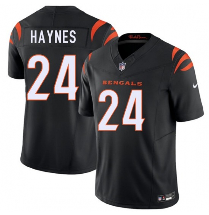 Men's Cincinnati Bengals #24 Jamal Haynes Black 2026 Draft F.U.S.E. Vapor Untouchable Limited Football Stitched Jersey