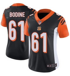 Women's Nike Cincinnati Bengals #61 Russell Bodine Vapor Untouchable Limited Black Team Color NFL Jersey