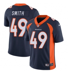 Men's Nike Denver Broncos #49 Dennis Smith Navy Blue Alternate Vapor Untouchable Limited Player NFL Jersey