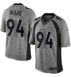 Men's Nike Denver Broncos #94 DeMarcus Ware Limited Gray Gridiron NFL Jersey