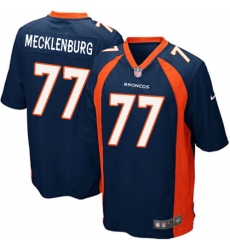 Men's Nike Denver Broncos #77 Karl Mecklenburg Game Navy Blue Alternate NFL Jersey