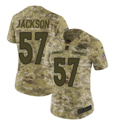 Women's Nike Denver Broncos #57 Tom Jackson Limited Camo 2018 Salute to Service NFL Jersey