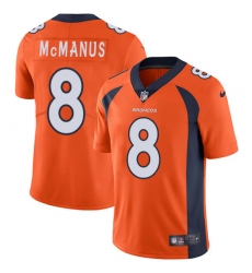 Men's Nike Denver Broncos #8 Brandon McManus Orange Team Color Vapor Untouchable Limited Player NFL Jersey