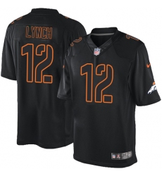 Men's Nike Denver Broncos #12 Paxton Lynch Limited Black Impact NFL Jersey