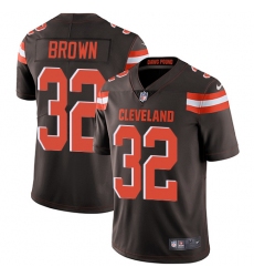 Men's Nike Cleveland Browns #32 Jim Brown Brown Team Color Vapor Untouchable Limited Player NFL Jersey