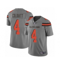 Men's Cleveland Browns #4 Britton Colquitt Limited Gray Inverted Legend Football Jersey