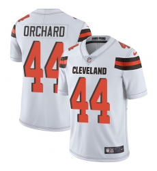 Youth Nike Cleveland Browns #44 Nate Orchard White Vapor Untouchable Limited Player NFL Jersey