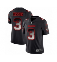 Men Tampa Bay Buccaneers #3 Jameis Winston Black Smoke Fashion Limited Jersey
