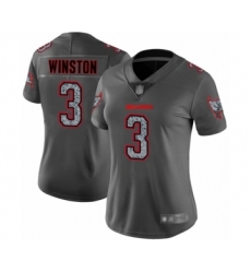 Women's Tampa Bay Buccaneers #3 Jameis Winston Limited Gray Static Fashion Football Jersey