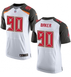 Men's Nike Tampa Bay Buccaneers #90 Chris Baker Elite White NFL Jersey