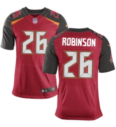 Men's Nike Tampa Bay Buccaneers #26 Josh Robinson Elite Red Team Color NFL Jersey