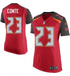 Women's Nike Tampa Bay Buccaneers #23 Chris Conte Game Red Team Color NFL Jersey