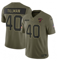 Men's Arizona Cardinals #40 Pat Tillman Olive 2025 Salute to Service Limited Football Stitched Jersey