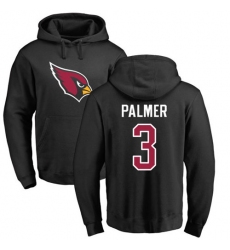 NFL Nike Arizona Cardinals #3 Carson Palmer Black Name & Number Logo Pullover Hoodie