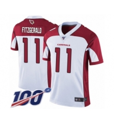 Men's Arizona Cardinals #11 Larry Fitzgerald White Vapor Untouchable Limited Player 100th Season Football Jersey