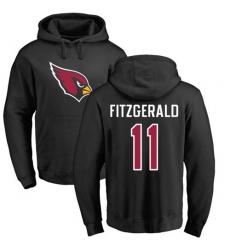 NFL Nike Arizona Cardinals #11 Larry Fitzgerald Black Name & Number Logo Pullover Hoodie