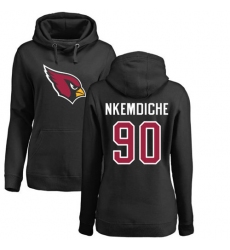 NFL Women's Nike Arizona Cardinals #90 Robert Nkemdiche Black Name & Number Logo Pullover Hoodie