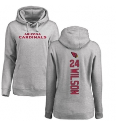 NFL Women's Nike Arizona Cardinals #24 Adrian Wilson Ash Backer Pullover Hoodie