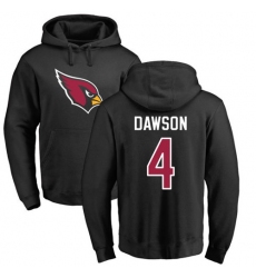 NFL Nike Arizona Cardinals #4 Phil Dawson Black Name & Number Logo Pullover Hoodie