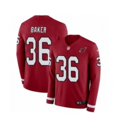 Men's Nike Arizona Cardinals #36 Budda Baker Limited Red Therma Long Sleeve NFL Jersey Men's Nike Arizona Cardinals #36 Budda Baker Limited Red Therma Long Sleeve NFL Jersey