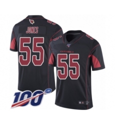 Men's Arizona Cardinals #55 Chandler Jones Limited Black Rush Vapor Untouchable 100th Season Football Jersey