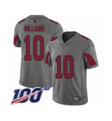 Men's Arizona Cardinals #10 Chad Williams Limited Silver Inverted Legend 100th Season Football Jersey