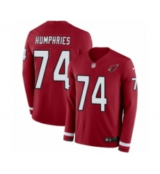 Youth Nike Arizona Cardinals #74 D.J. Humphries Limited Red Therma Long Sleeve NFL Jersey