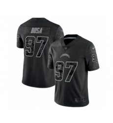 Men's Los Angeles Chargers #97 Joey Bosa Black Reflective Limited Stitched Football Jersey