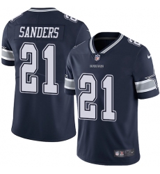 Men's Nike Dallas Cowboys #21 Deion Sanders Navy Blue Team Color Vapor Untouchable Limited Player NFL Jersey